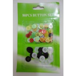 144 Pieces 80pc Button Set - Sewing Supplies