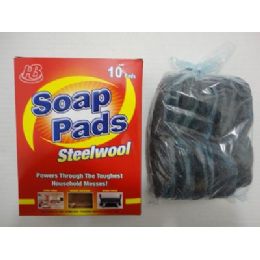 24 Pieces 10 Pack Steel Wool Soap Pads - Scouring Pads & Sponges