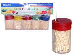 96 Pieces 5pc Toothpicks With Dispensers - Toothpicks