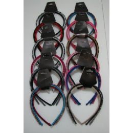 72 Wholesale 3pk Fabric Covered HeadbandS-Assortment