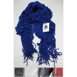 72 Pieces Ruffle Scarf With Fringe - Winter Scarves