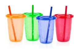 72 pieces Nuby Wash Or Toss Cups With Straw + Lid 10 Oz (4-Pk) - Baby Accessories