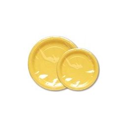 144 Pieces Yellow Solid 9" Plate - 8ct. - Party Paper Goods