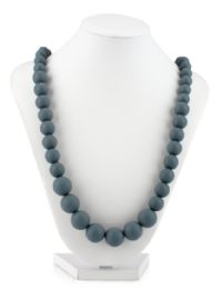 12 pieces Nuby Teething Trends Round Beaded Necklace (gray) - Baby Accessories