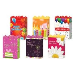 288 Wholesale Happy Birthday 6 Asst. Medium 7" X 9" X 3.75"