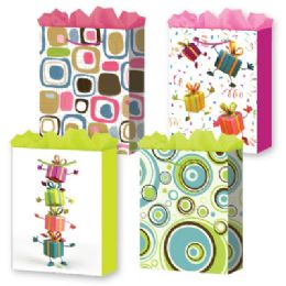 144 Wholesale GifT-Bag Jumbo Girls Everyday 4 Styles