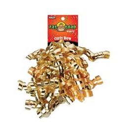 192 Wholesale Curled Ribbon Bow - Golds, Pegable Single