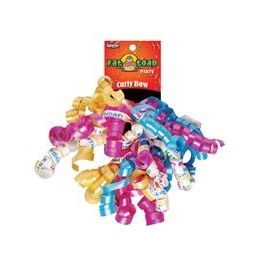 192 Wholesale Curled Ribbon Bow - Birthday, Pegable Single