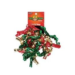 192 Wholesale Curled Ribbon Bow - Christmas, Pegable Single