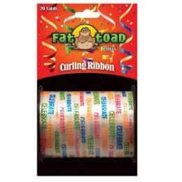 144 Wholesale Curling Ribbon - Celebrate Print - 20yds