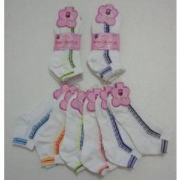 300 Units of Anklets 9-11 Lines - Womens Ankle Sock