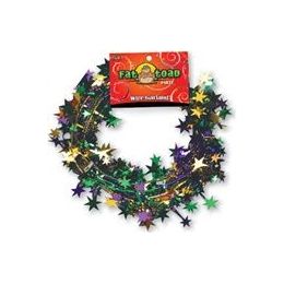 288 Pieces Wire Garland - Green/purple/gold Stars - 25 Ft. - Bows & Ribbons
