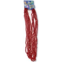 120 Pieces Festive Beads - 33" Red - 6 ct - Party Favors