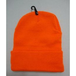 48 Pieces Hunter Orange Toboggan Winter Hat - Winter Beanie Hats