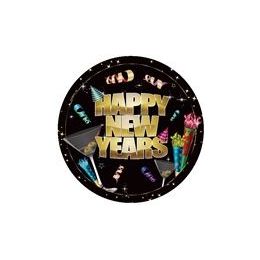 144 Pieces New Years 9" Plate - 8ct. - Party Paper Goods