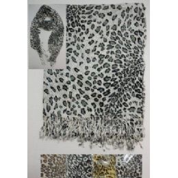 72 Units of Scarf With FringE--Animal Print - Womens Fashion Scarves