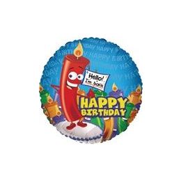 100 Wholesale Mylar 18" DS-Happy Birthday W/big Candle