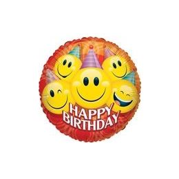 100 Wholesale Mylar 18" Ds - Happy Birthday Party Smiles