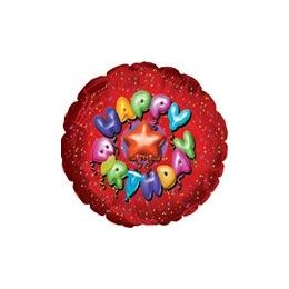 100 Wholesale Mylar 18" DS-Birthday Balloon Type Red