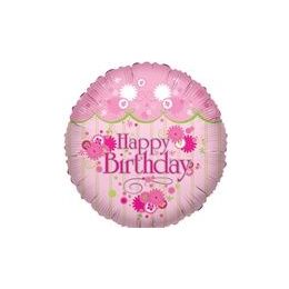 100 Wholesale Mylar 18" Ds - Happy Birthday Border