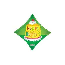 500 Wholesale Mylar 18" Vlu Ds - Happy Birthday Cartoon Cake Square