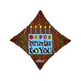 500 Wholesale Mylar 18" Vlu Ds - Happy Birthday To You Square Cake