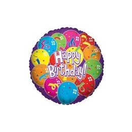 100 Pieces Mylar 18" Vlu Ds - Birthday Lot Of Balloons - Balloons & Balloon Holder
