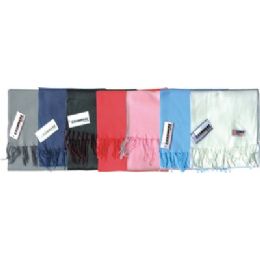 48 Units of Fleece Winter Scarf Solid Colors Assorted - Winter Scarves