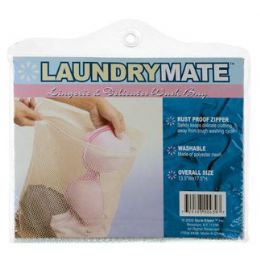 144 Pieces Item# 439 Laundry Mate Lingerie Mesh Zippered Wash Bag - Home Accessories