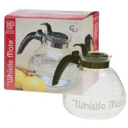 12 Wholesale 12 Cup Whistling Glass Tea Kettle