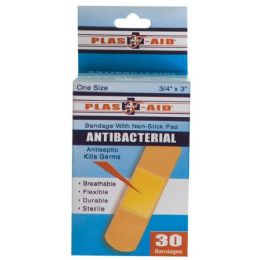 72 Wholesale Item# 990 30 Count Antibacterial Bandages