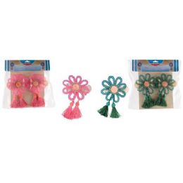 96 Wholesale 2 Piece Flower Curtain Clip Set