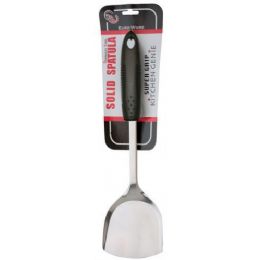 144 Wholesale Solid Spatula With Rubber Grip Handle