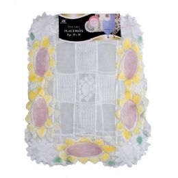 144 of 2 Pc 13"x18" Sunflower Lace Placemats