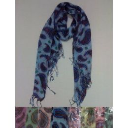 72 Units of Scarf With FringE--Lg Paisley - Winter Scarves