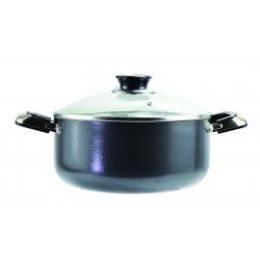 6 Pieces Belly Shaped Cooking Pots Feature Tempered Glass Lids With Steam Holes - Frying Pans and Baking Pans