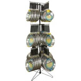 108 Wholesale Polished Cast Aluminum Fry Pan Display Rack