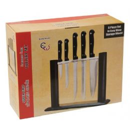 8 Wholesale 6 Pc Stainless Steel Knife Set In Stand