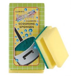 96 Pieces 3 Pk Easy Grip Scouring Sponges - Scouring Pads & Sponges
