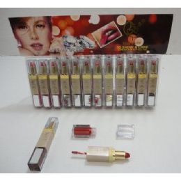 144 Wholesale Shine & Care Lip Stick/lip Gloss Combo