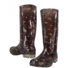 12 Pairs Floral Print Rainboot - Women's Boots