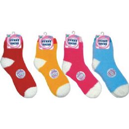 144 Units of Warm Fuzzy Sock - Womens Fuzzy Socks