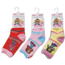 144 Units of 3 Pack Of Kids Socks - Girls Ankle Sock