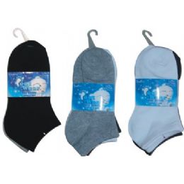 72 Pairs 3 Pair Solid Ankle Sock For Kids Size 4-6 - Boys Crew Sock