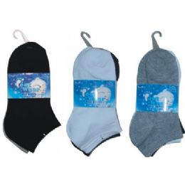 3 Pair Solid Ankle Sock For Kids Size 6-8