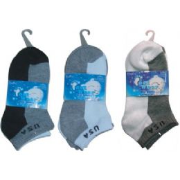 72 of 3 Pair Solid Ankle Sock For Kids Size 6-8