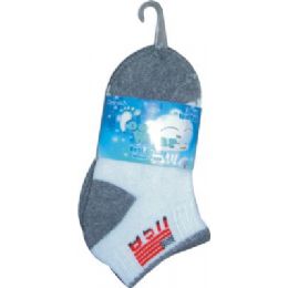 72 Wholesale 3 Pair Solid Cotton Ankle Sock For Kids Size 4-6 Usa