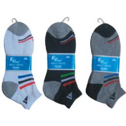 144 Wholesale Mens 2 Pair Ankle Sport Ankle Sock Size 10-13
