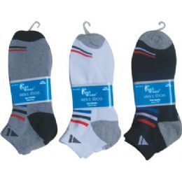 144 Pairs Mens 2 Pair Ankle Sport Ankle Sock Size 10-13 - Mens Ankle Sock