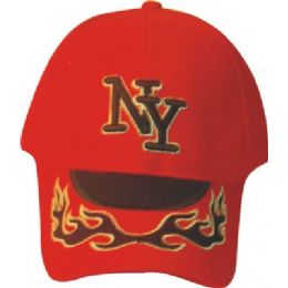 Ny With Flame Baseball Cap